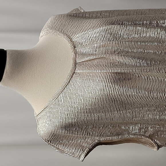 Liz Claiborne Career Shimmery Sleeveless Dressy Blouse Top 1X EUC Rom-com Core - Picture 2 of 9